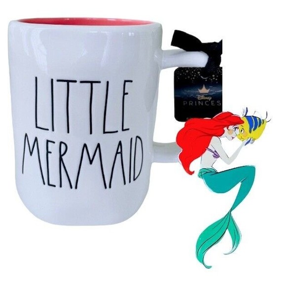 Rae Dunn New 2022! Disney Princess Ariel LITTLE MERMAID Two Sided Coffee Mug LL